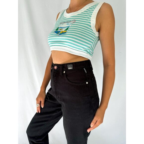 90s vintage striped niagara falls canada graphic retro crop top cropped tank top - Picture 4 of 9